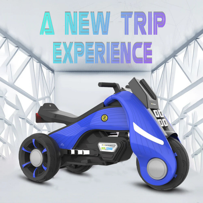 Battery Operated Electric Trike Motorcycles Ride-On for Kids Blue/Black/Pink