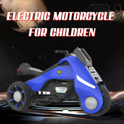 Battery Operated Electric Trike Motorcycles Ride-On for Kids Blue/Black/Pink