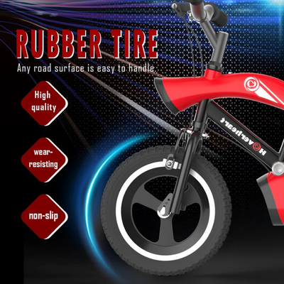 12” inch Wheels Aluminum Alloy Children's Bicycle with LED Night Light Spring Fork Motocross Bike For 4~8 Years Old Kids Red/Blue