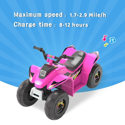 6V Kids Electric Ride On Mini ATV Quad Bike 4 Wheeler Toy Car Pink/Black
