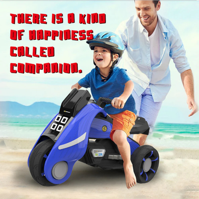 Battery Operated Electric Trike Motorcycles Ride-On for Kids Blue/Black/Pink